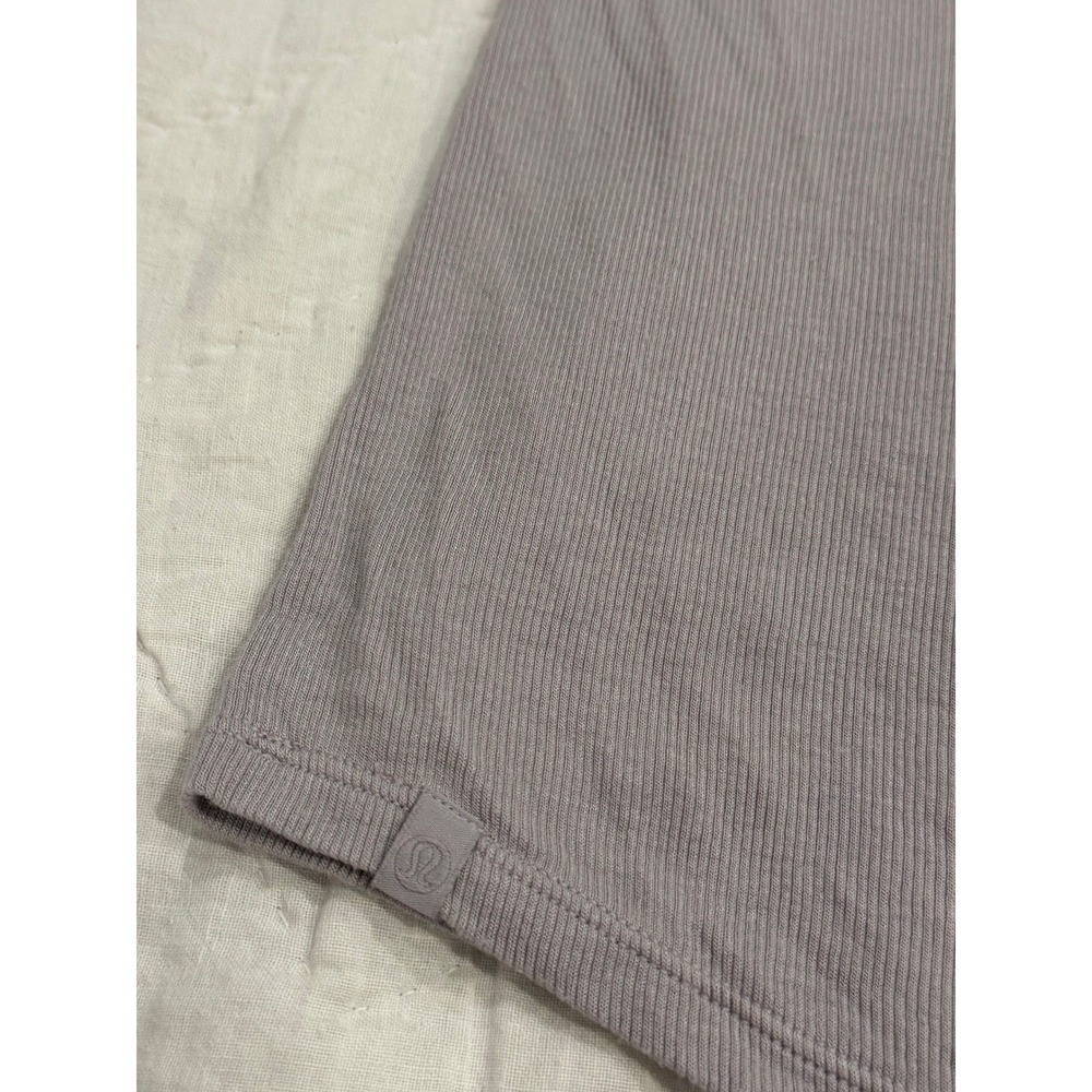 Lululemon Hold Tight Crewneck Tank, Waist Length, High Neck Ribbed Purple Grey - Picture 3 of 7